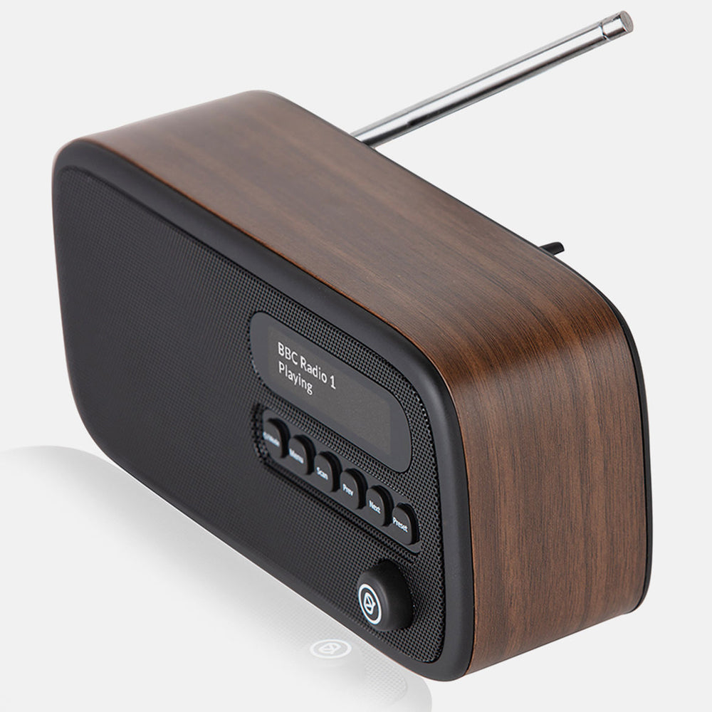 VQ Dexter DAB+ Digital FM Portable Radio Walnut