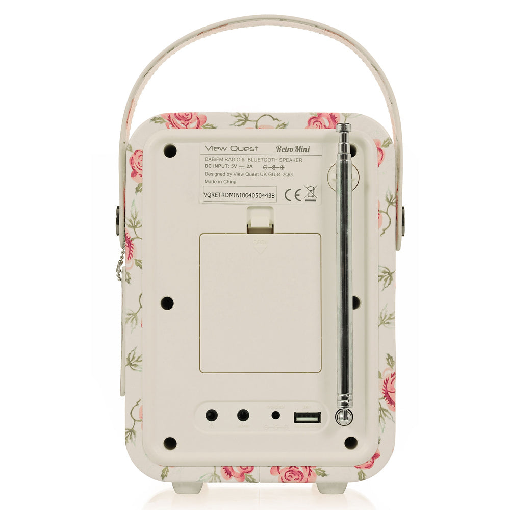 VQ Retro Mini DAB+ Digital FM Radio/Bluetooth Speaker Emma Bridgewater Rose &amp; Bee