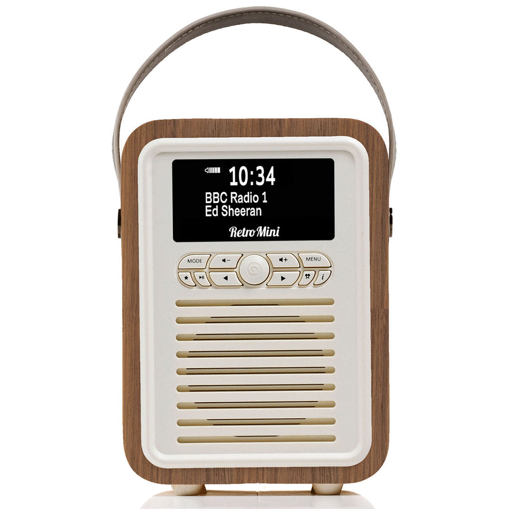 VQ Retro Mini DAB+ Digital FM Radio/Bluetooth Speaker Walnut