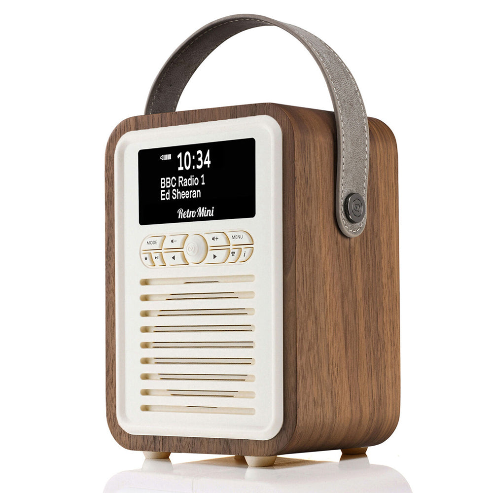 VQ Retro Mini DAB+ Digital FM Radio/Bluetooth Speaker Walnut