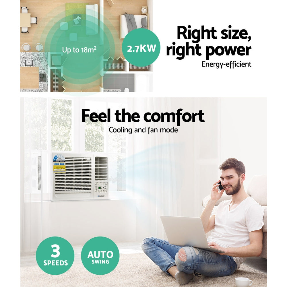 Devanti Window Air Conditioner Portable 2.7kW