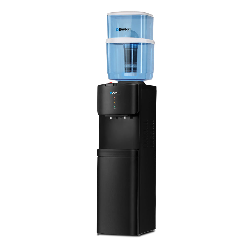 Devanti Water Cooler Dispenser with 22L Bottle Black