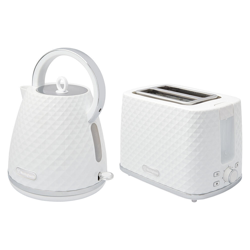 Westinghouse 1.7L Kettle &amp; Toaster Pack - White