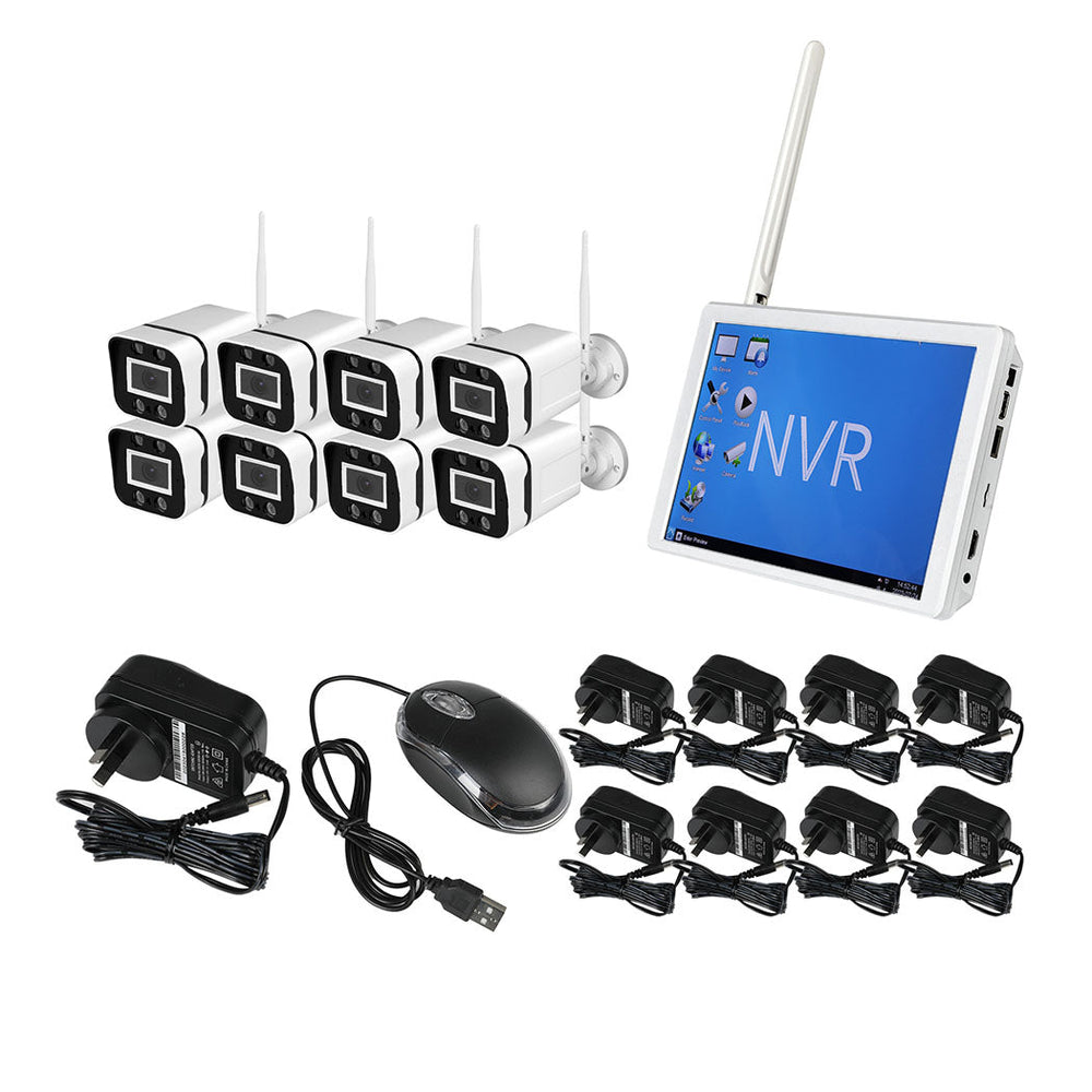 Wireless Security Camera System Set Wifi 1080P Home CCTV Outdoor Night MonitorX8