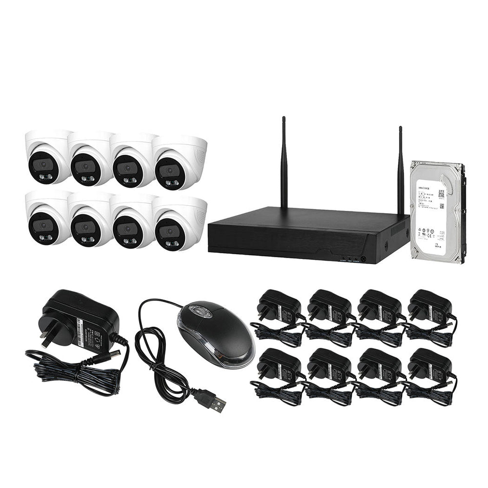 Wireless Security Camera System Set With Hard Drive Home CCTV 8CH 1080P Wifi X8