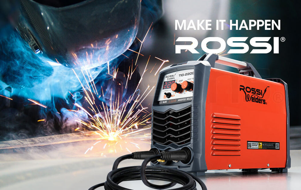 ROSSI 220 Amp TIG Welder, Portable GTAW Stick Gas Tungsten Arc MMA Inverter Welding Machine, 15A Plug