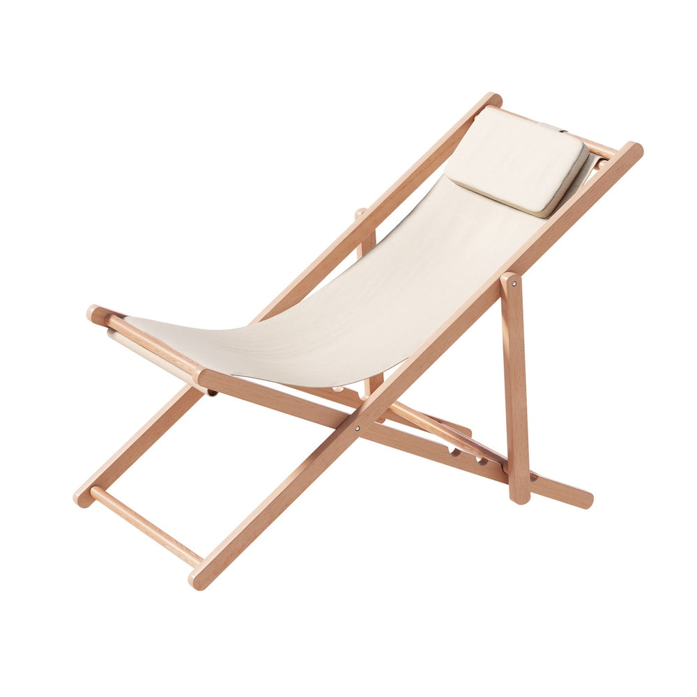 Gardeon Outdoor Beach Chair Beige