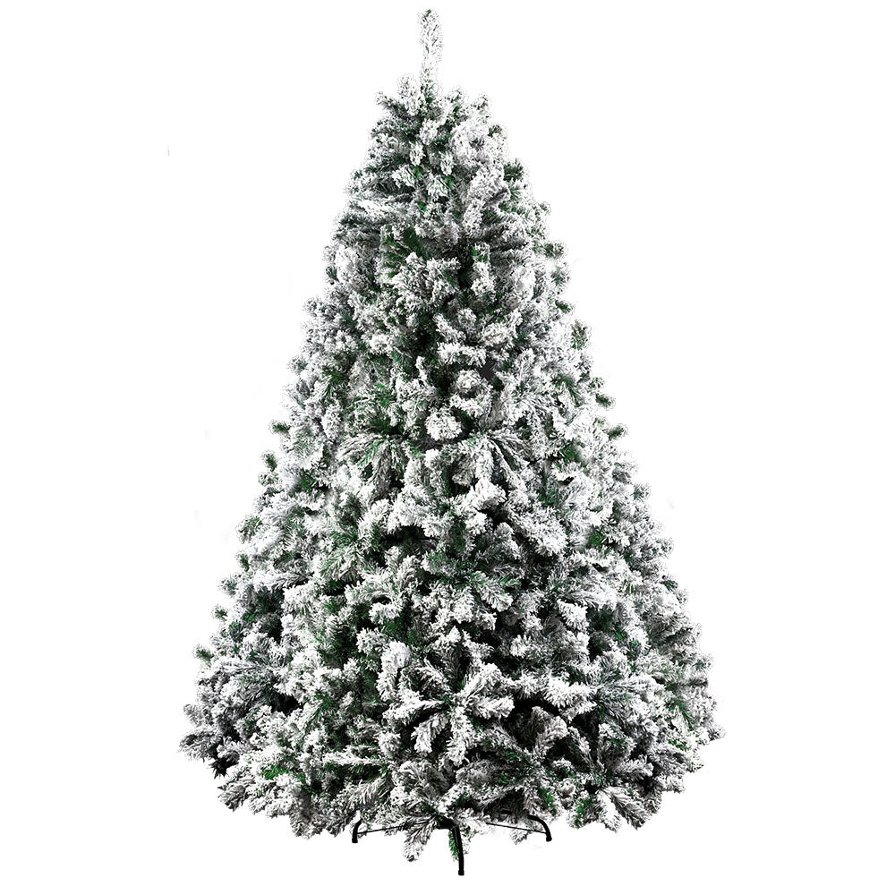 Jingle Jollys Christmas Tree 1.8M Snowy 758 Tips