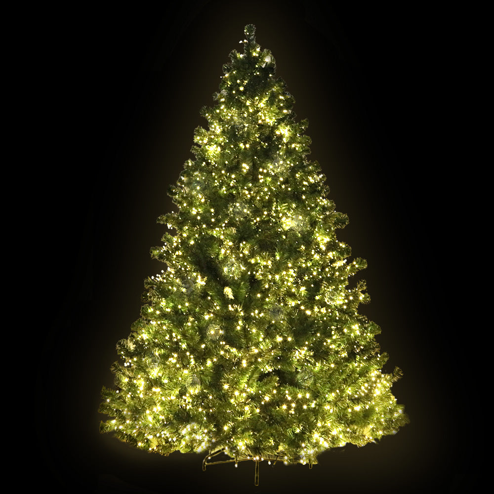 Jingle Jollys Christmas Tree 2.4M with 3190 LED Lights Warm White