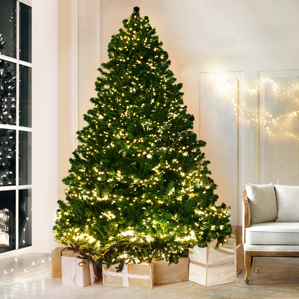 Jingle Jollys Christmas Tree 2.4M with 3190 LED Lights Warm White