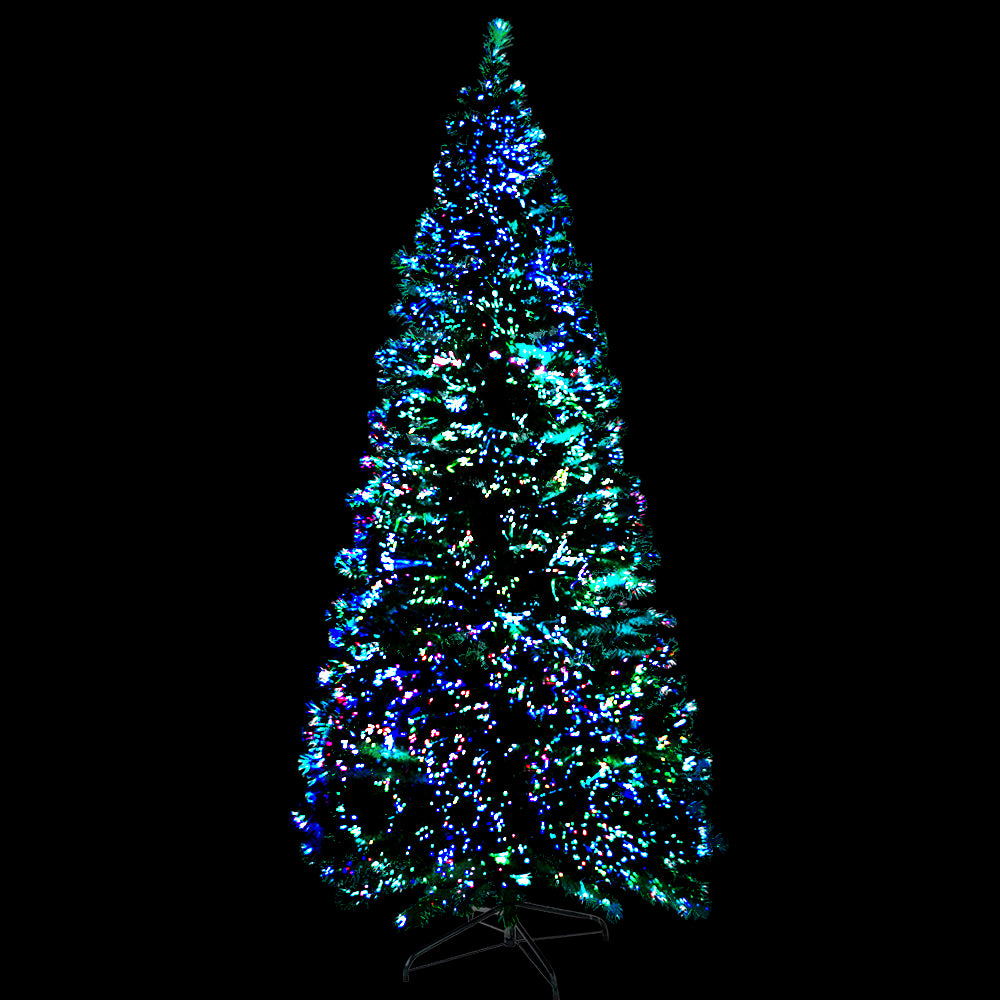 Jingle Jollys Christmas Tree 1.8M LED Optic Fibre Multicolour