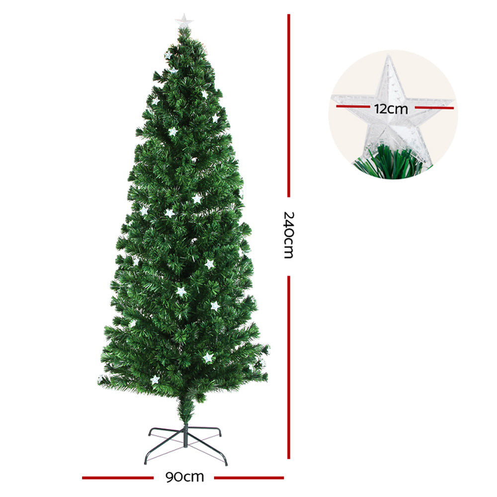 Jingle Jollys Christmas Tree 2.4M LED Multicolour