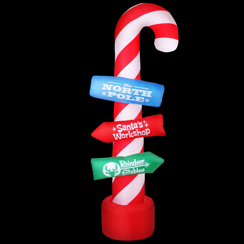 Jingle Jollys Christmas Outdoor Inflatable Candy Pole 2.4M