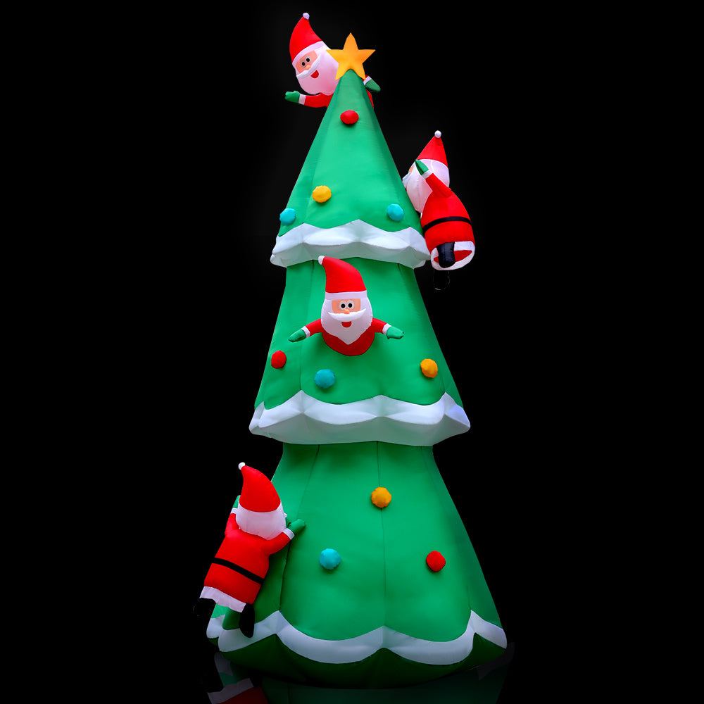 Jingle Jollys Christmas Inflatable Santa Tree 5M