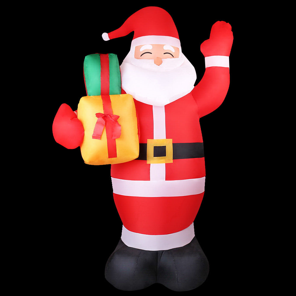 Jingle Jollys Christmas Inflatable Santa 2.4M Decoration Light