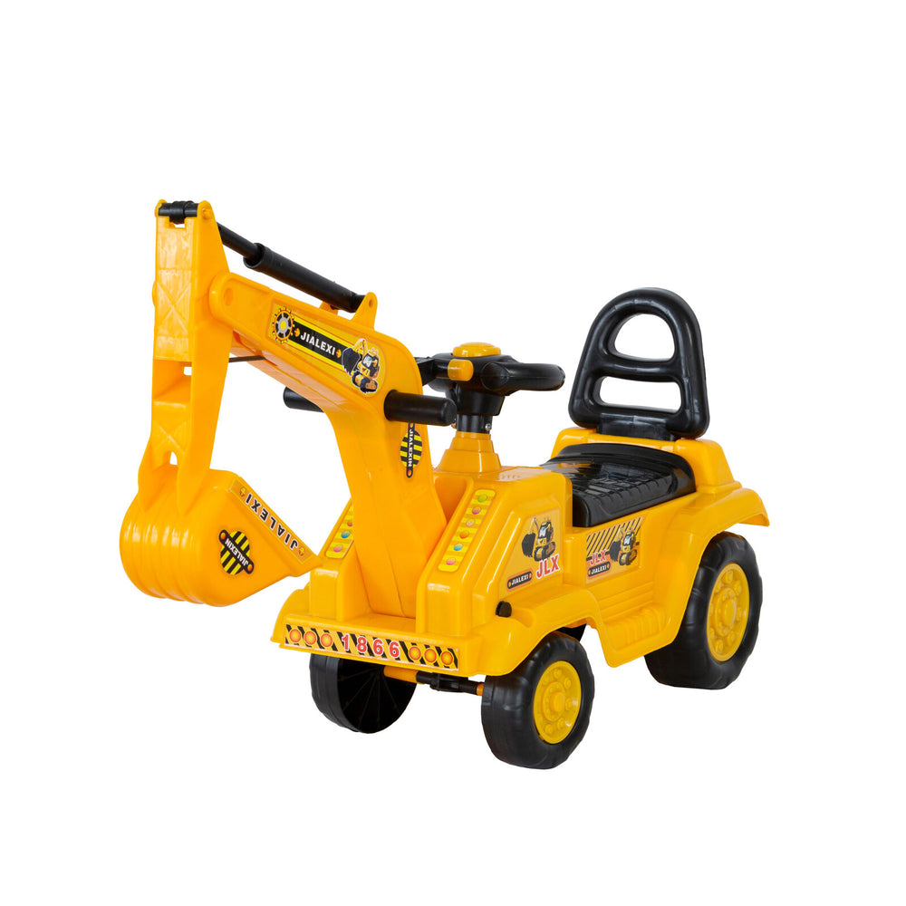 Lenoxx Ride-on Children s Toy Excavator Truck (Yellow)