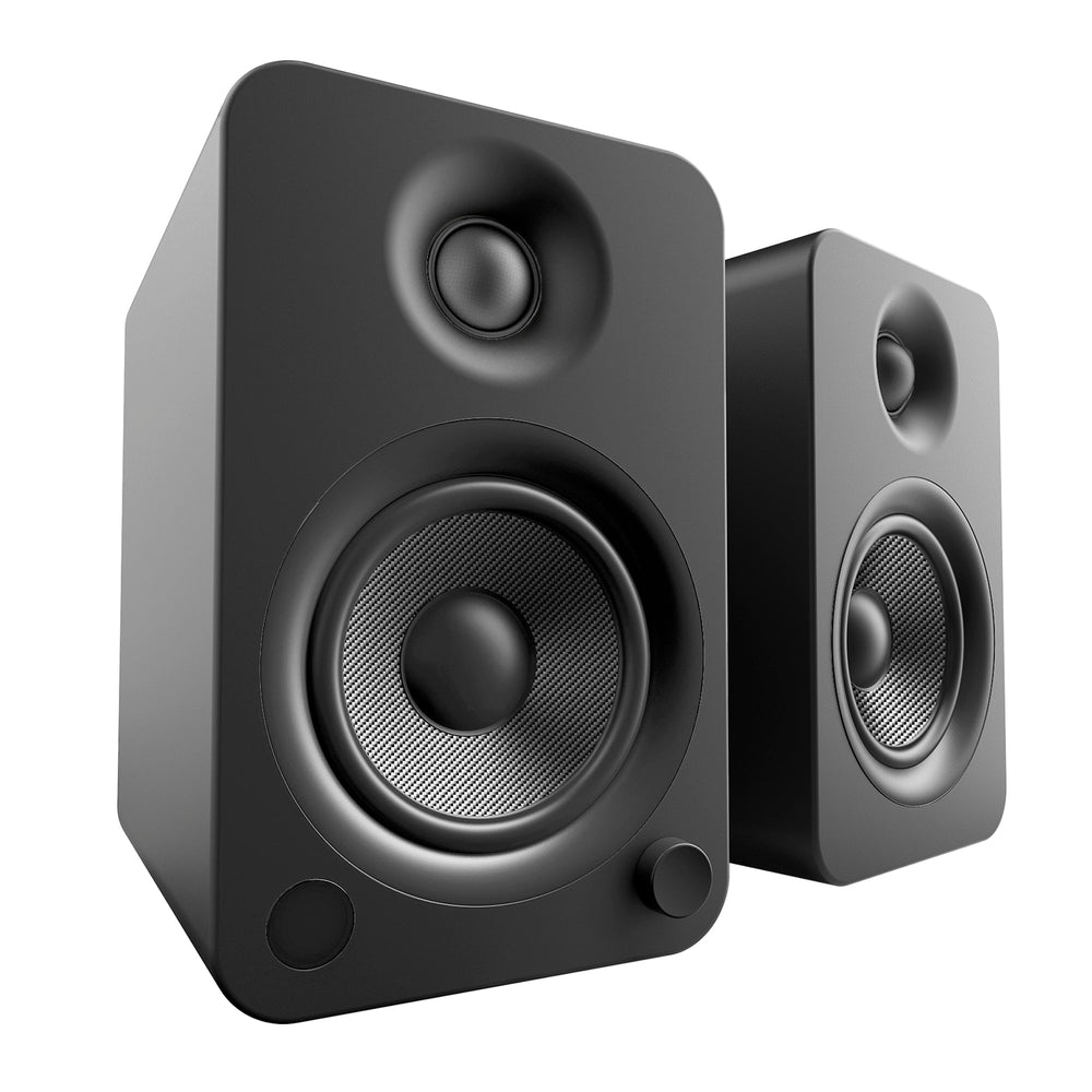 Kanto YU4 140W Powered Bookshelf Speakers with Bluetooth and Phono Preamp - Pair, Matte Black