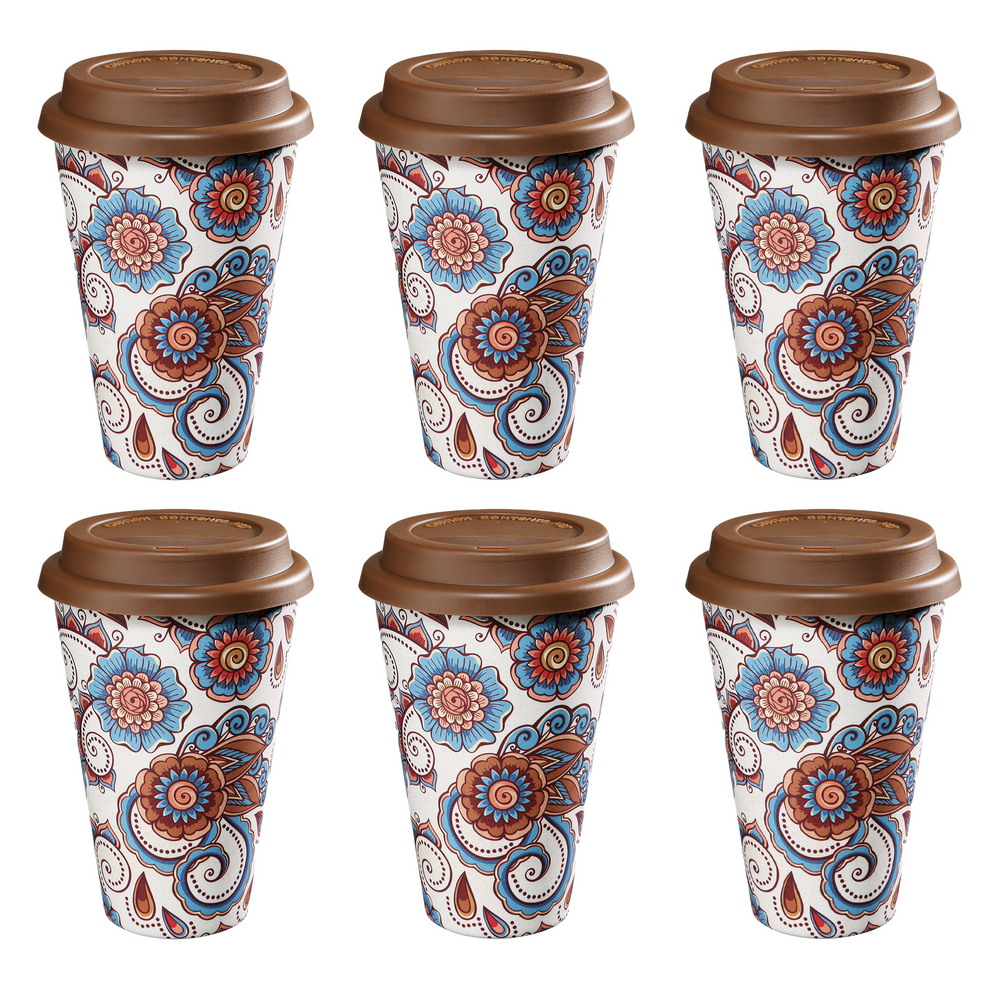 Zassenhaus Flower Coffee to go Mug 6pc Set