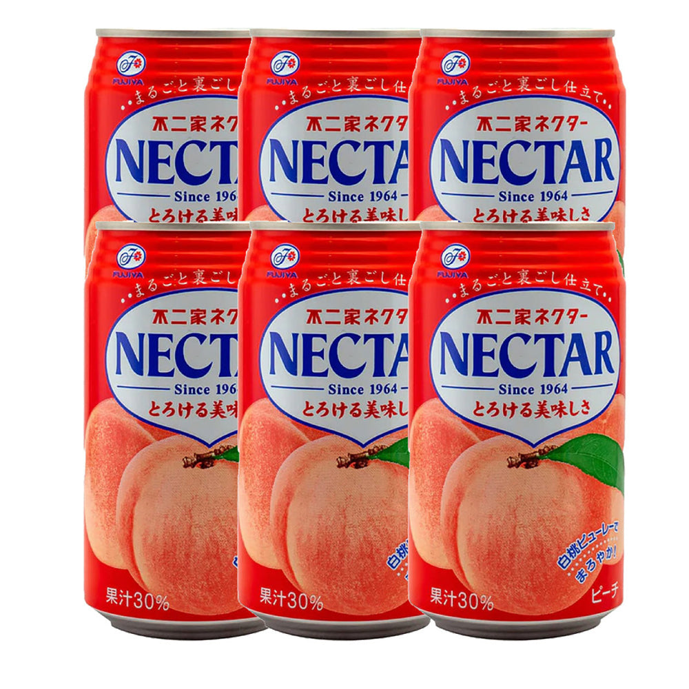 Fujiya Nectar Peach Juice Drink Can 350ml 6pack