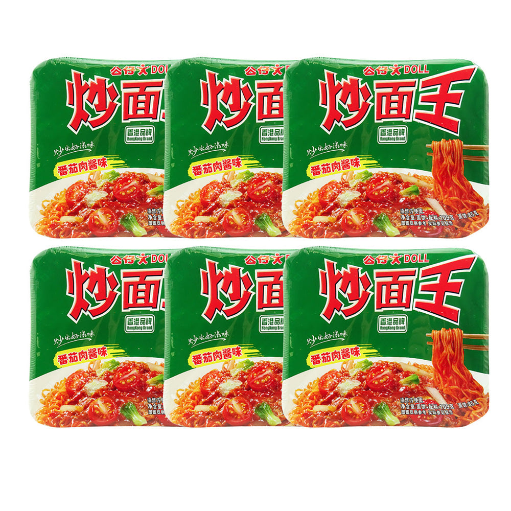 DOLL Fried Noodles Tomato Meat Sauce Flavor 109g 6pack