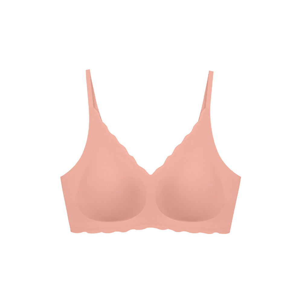 Ubras Seamless Bra With Irremovable Padding Bra for Women in Peach Tea X1pack