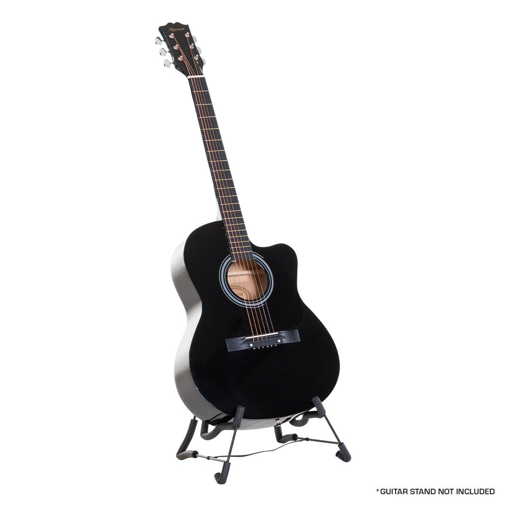 Karrera 40in Acoustic Cutaway Guitar - Black