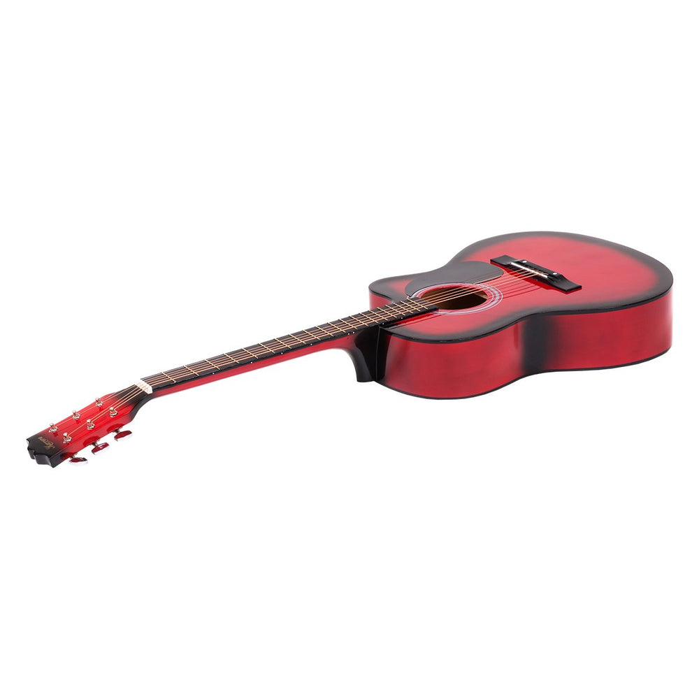 Karrera 40in Acoustic Cutaway Guitar - Red