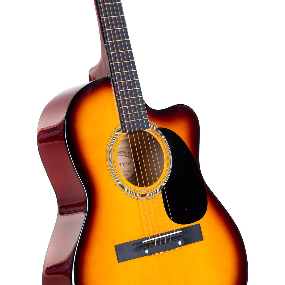 Karrera 40in Acoustic Cutaway Guitar - Sunburst