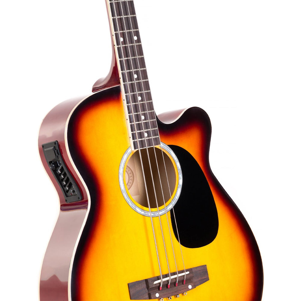 Karrera 43in Acoustic Bass Guitar - Sunburst