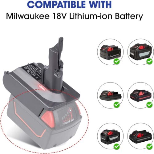 Adapter For DeWalt Milwaukee Bosch Battery Convert To Dyson V7