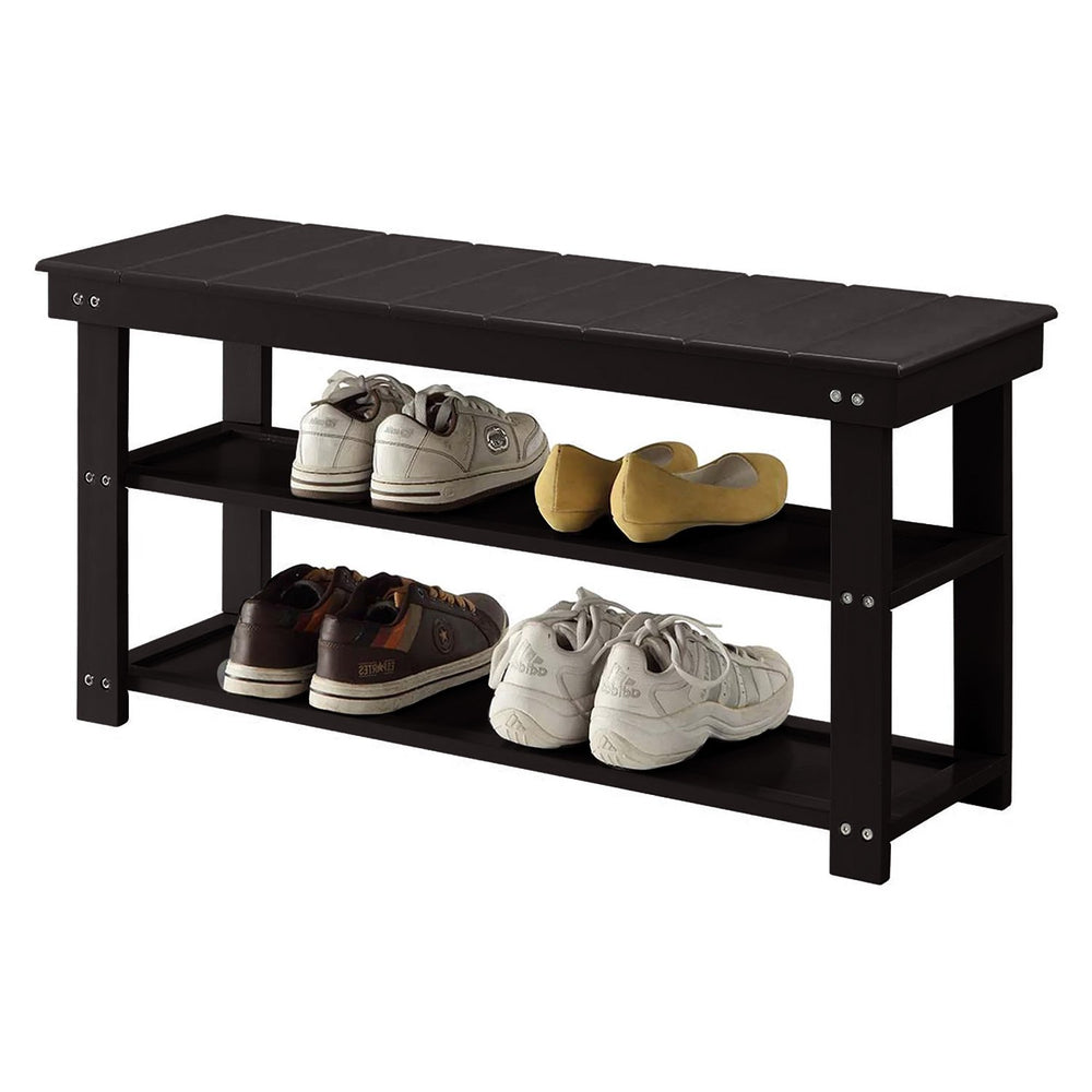 Sarantino Maeve Shoe Storage Bench - Black