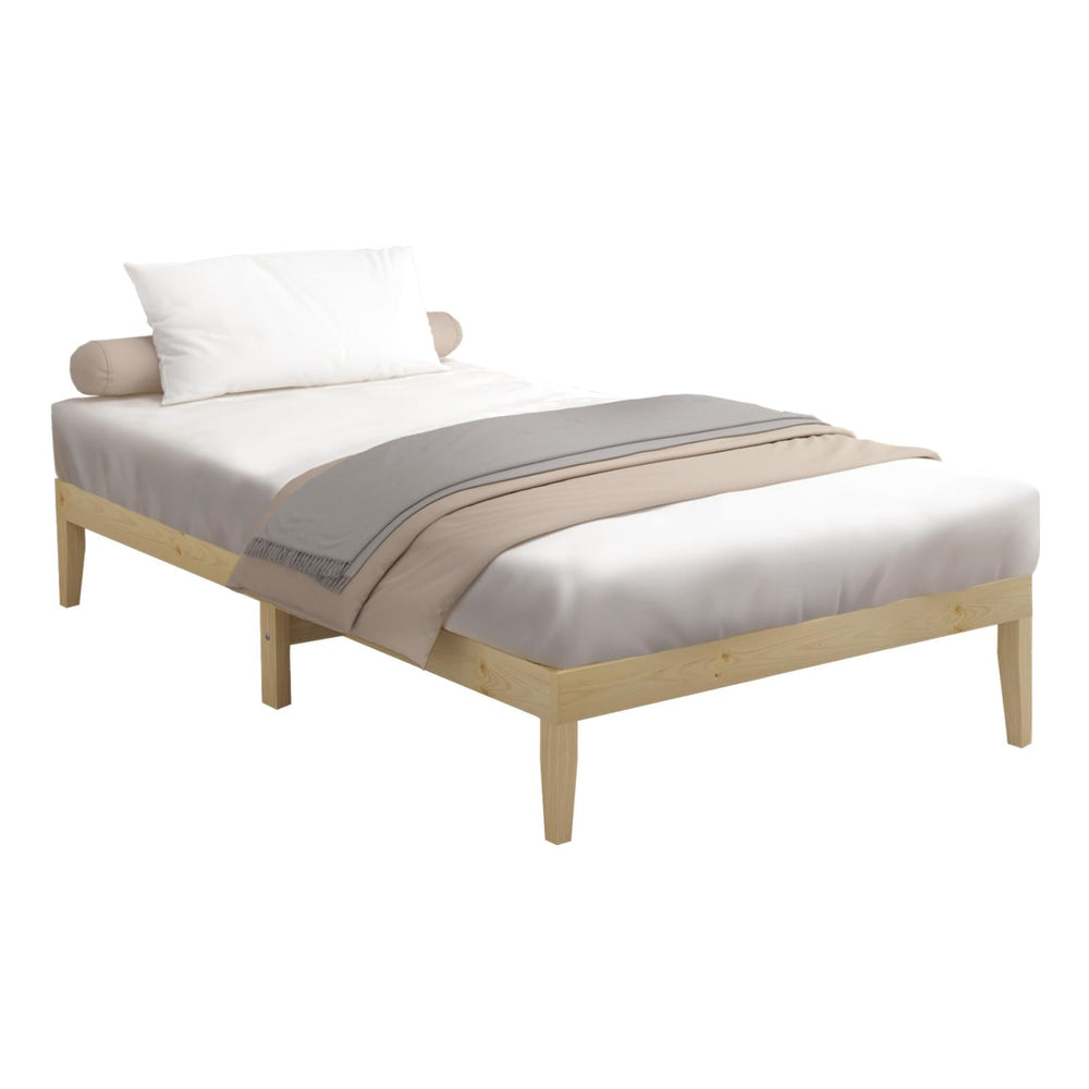 Oikiture Bed Frame King Single Wooden Timber Mattress Base Bed Base Platform