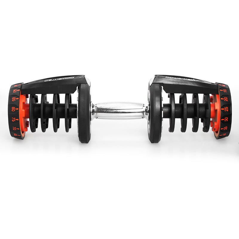 Powertrain 2x 40kg Adjustable Dumbbell Set with Stand