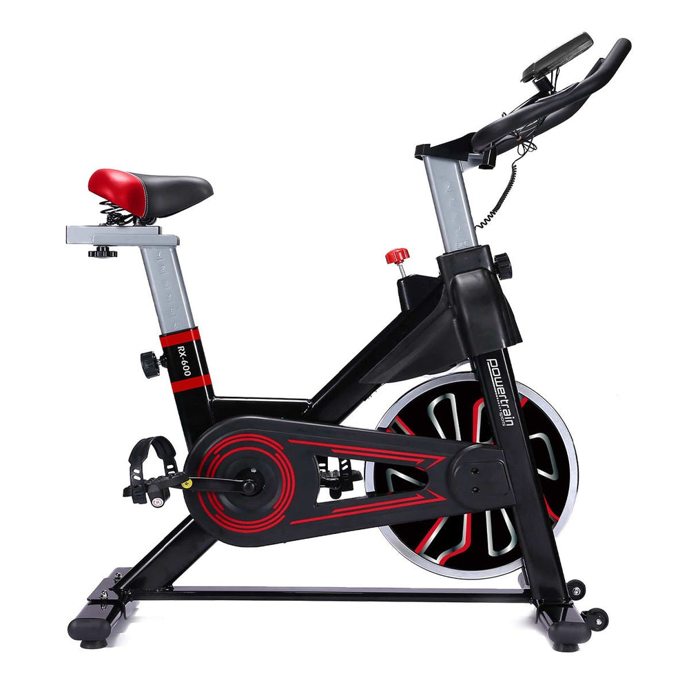 Powertrain RX-600 Cardio Exercise Spin Bike - Red