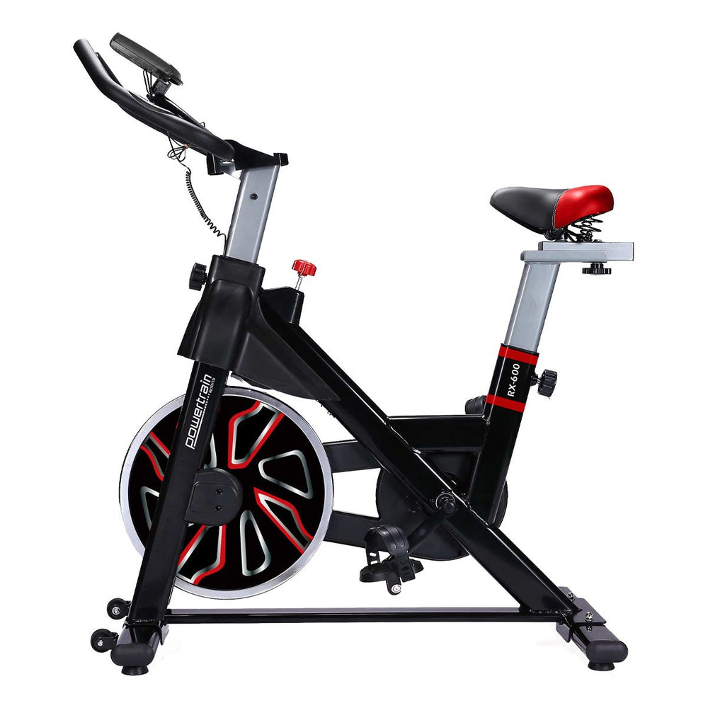 Powertrain RX-600 Cardio Exercise Spin Bike - Red