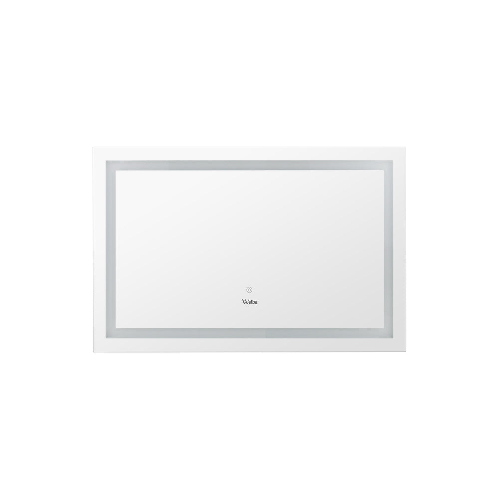 Welba LED Rectangle Bathroom Mirror Anti-fog Smart Makeup Wall Mirrors 80x60cm