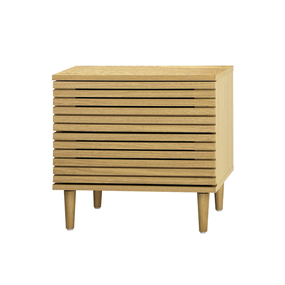 Oikiture Bedside Tables Side Table 2 Drawers Bedroom Furniture Storage Cabinet