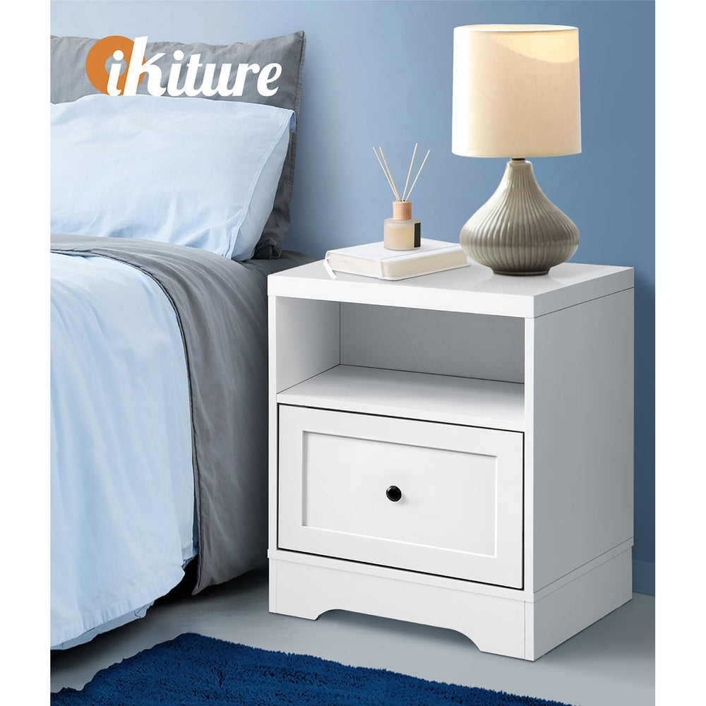 Oikiture 2PCS Bedside Tables Nightstand Hamptons Furniture