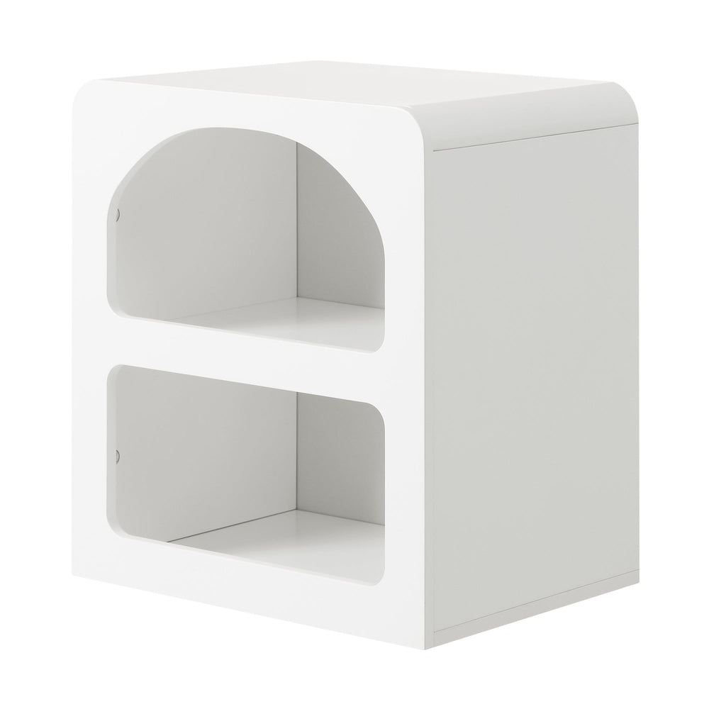 Oikiture Bedside Table Display Shelf Storage Cabinet Nightstand White