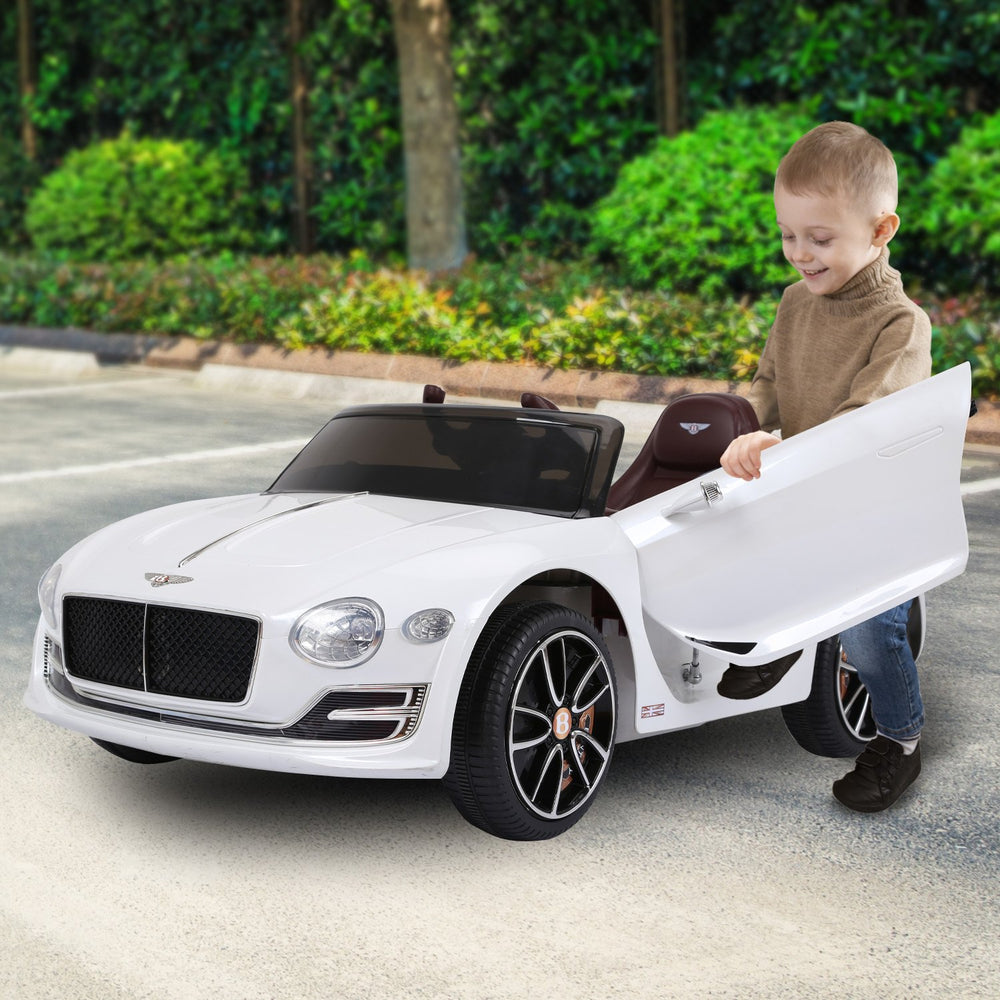 Bentley Exp 12 Speed 6E Licensed Kids Ride On Electric Car Remote Control - White