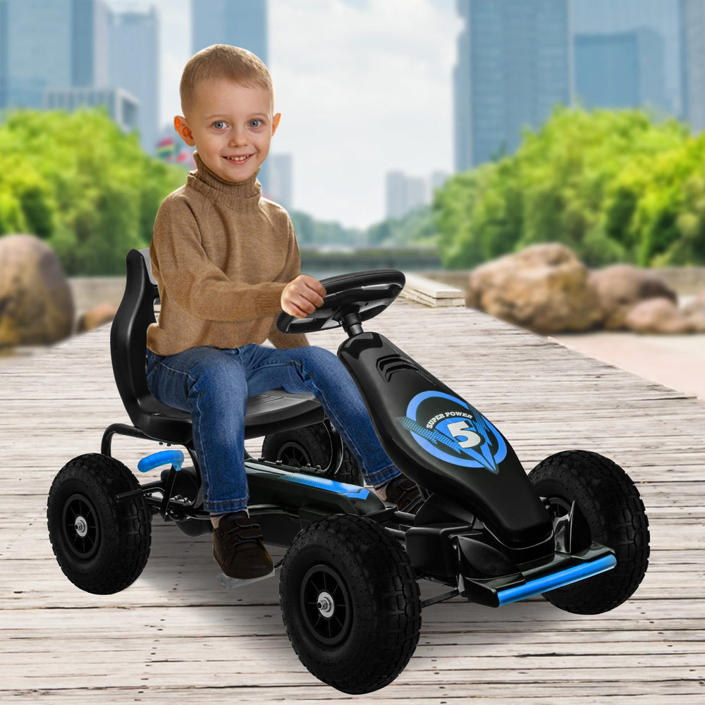 Kahuna Kids Ride On Pedal Powered G18 Go Kart - Blue