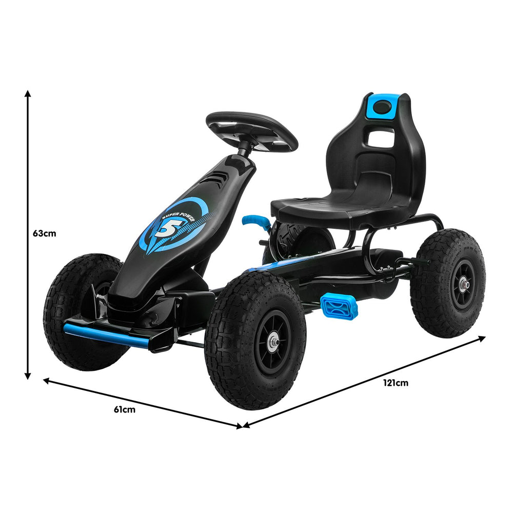 Kahuna Kids Ride On Pedal Powered G18 Go Kart - Blue