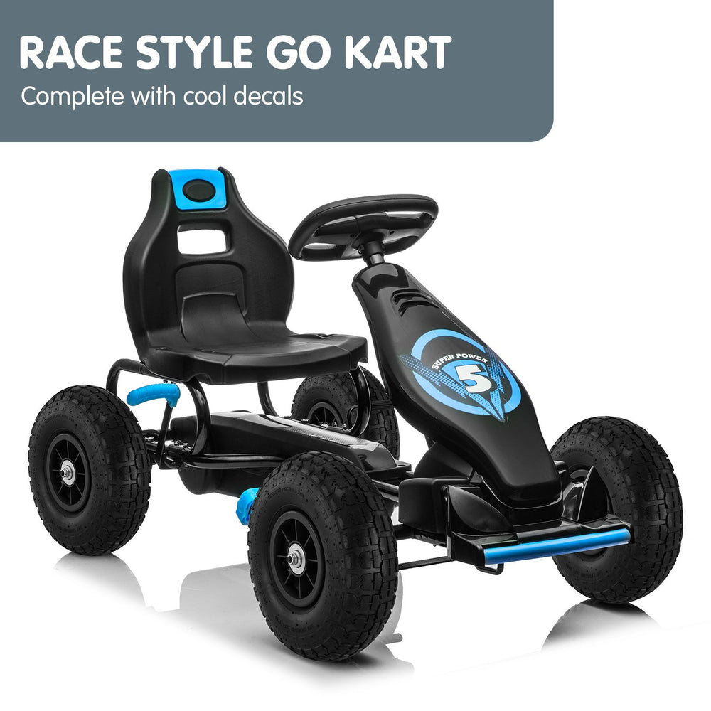 Kahuna Kids Ride On Pedal Powered G18 Go Kart - Blue