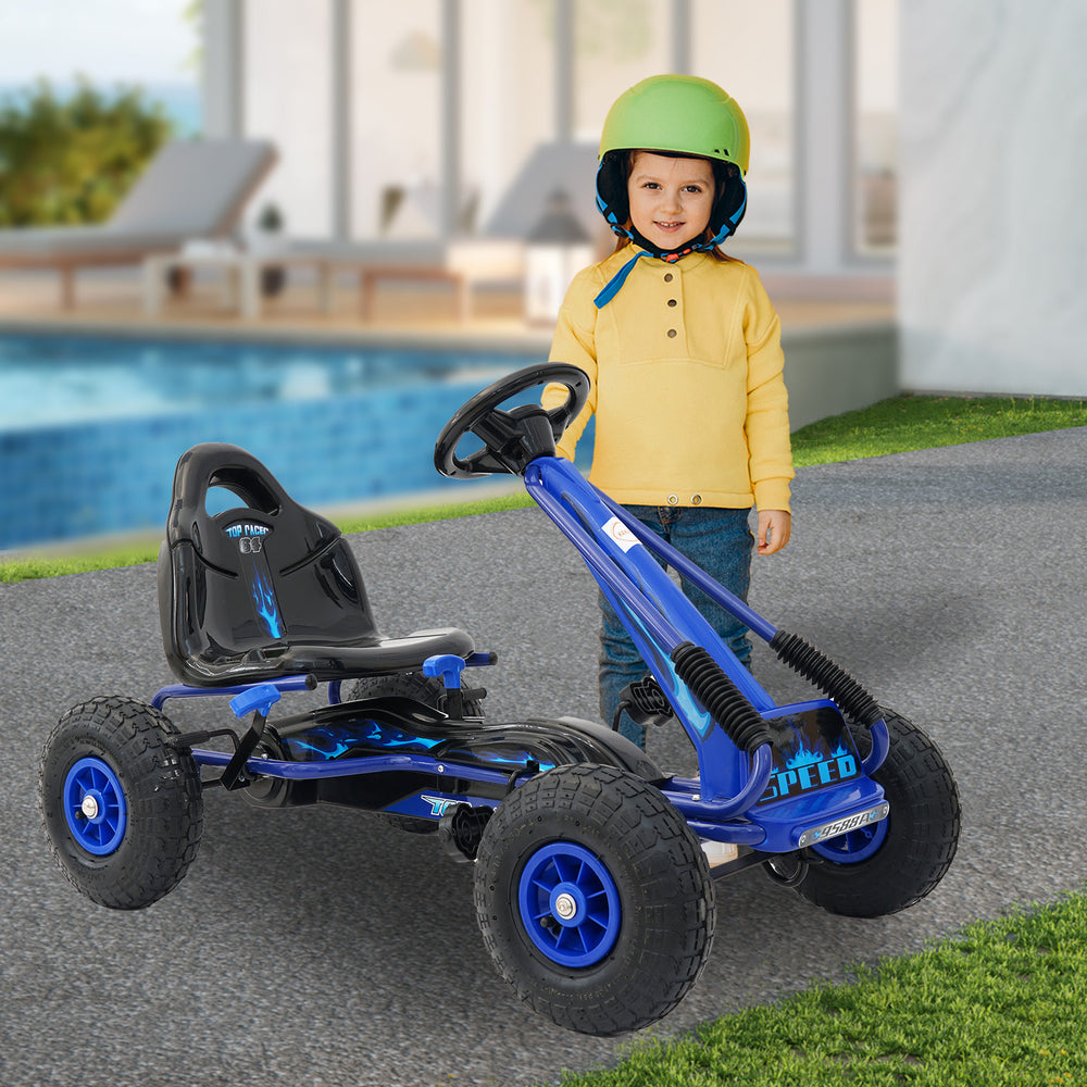 Kahuna G95 Kids Ride On Pedal Go Kart - Blue