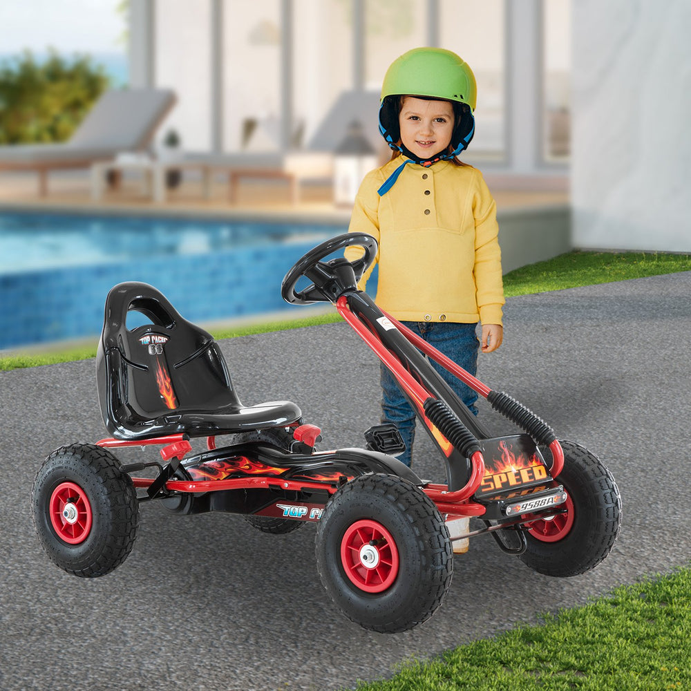 Kahuna G95 Kids Ride On Pedal-Powered Go Kart  - Red