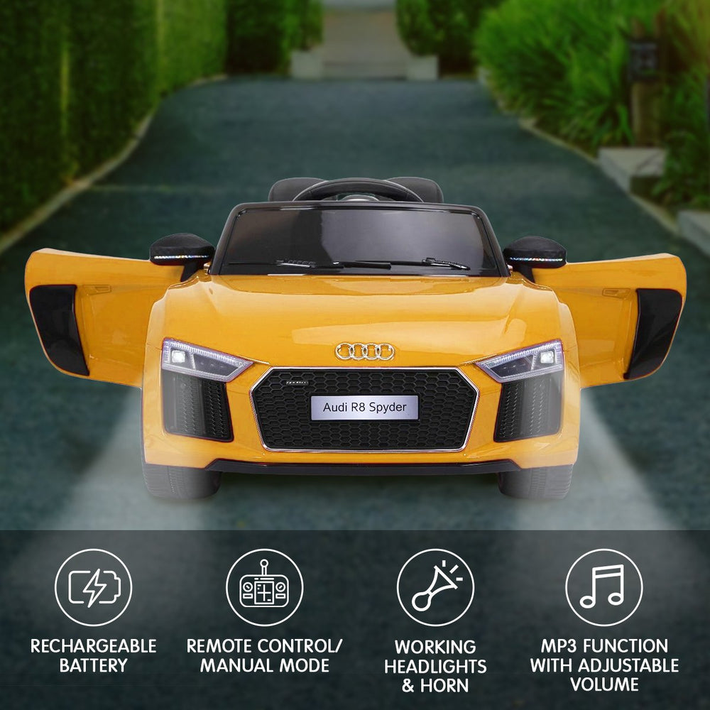 R8 Spyder Audi Licensed Kids Electric Ride On Car Remote Control YL