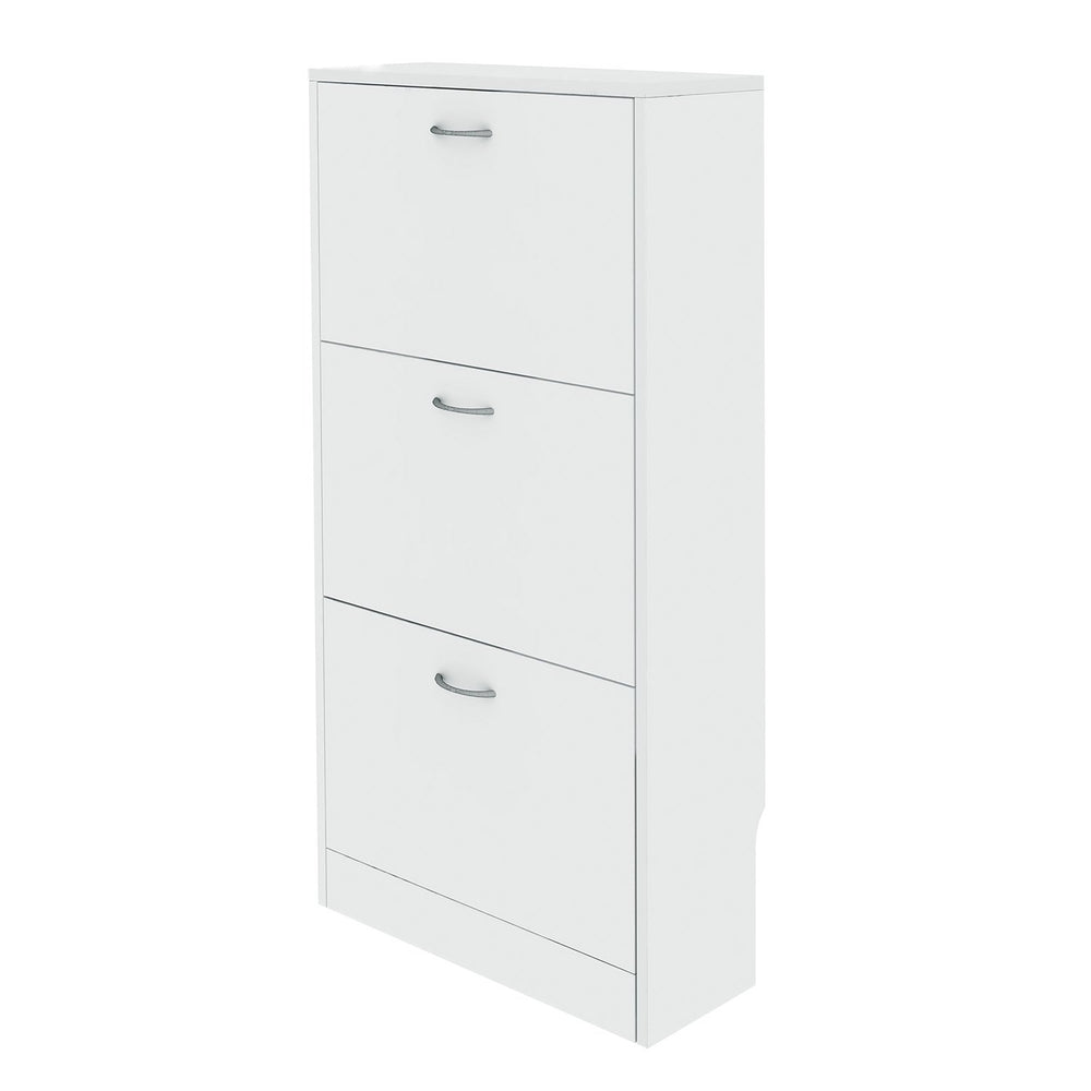 Sarantino Mavis Shoe Cabinet in White