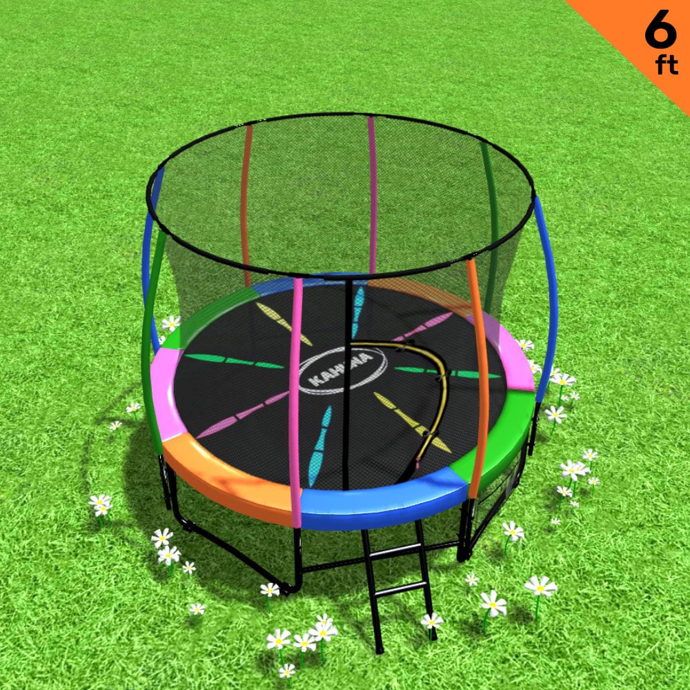 Kahuna 6ft Classic Trampoline - Rainbow