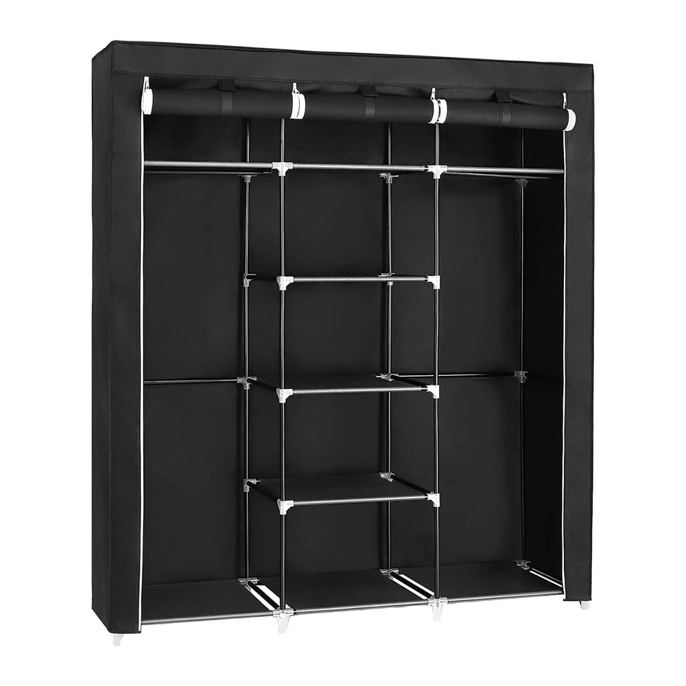 SONGMICS Portable Closet,45x150x175cm,Wardrobe Clothes Organiser,Large,Black