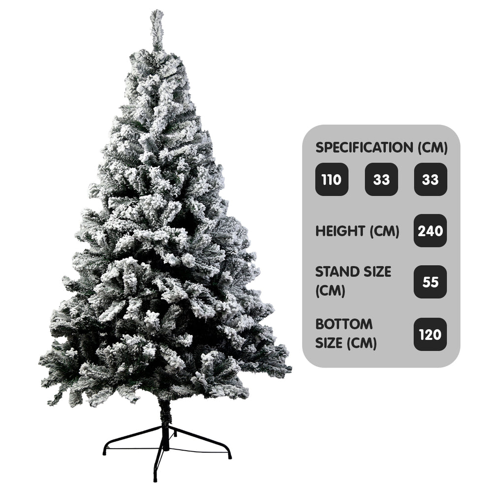 Christabelle Snow-Tipped Artificial Christmas Tree 2.4m - 1500 Tips